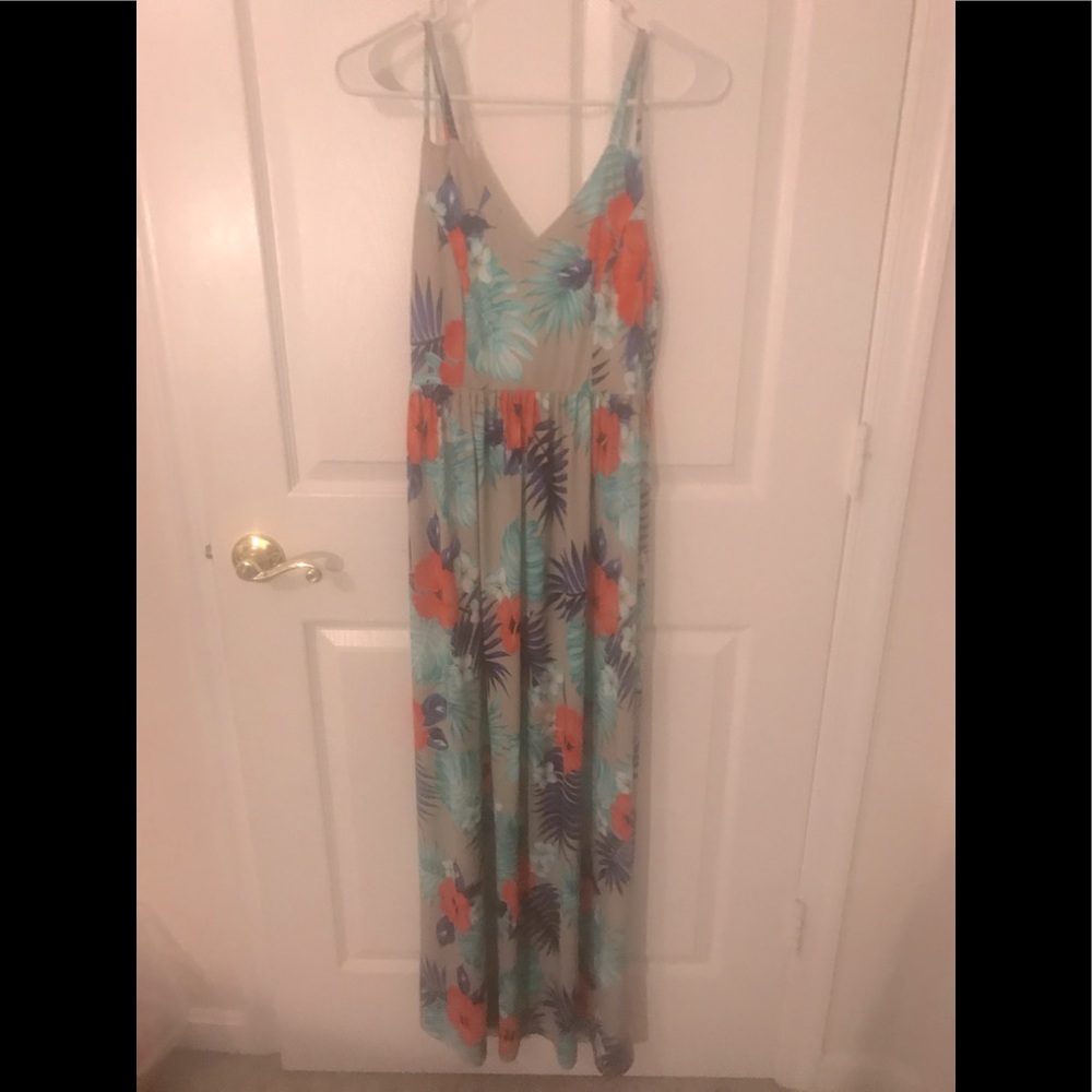 Multi-colored maxi dress.